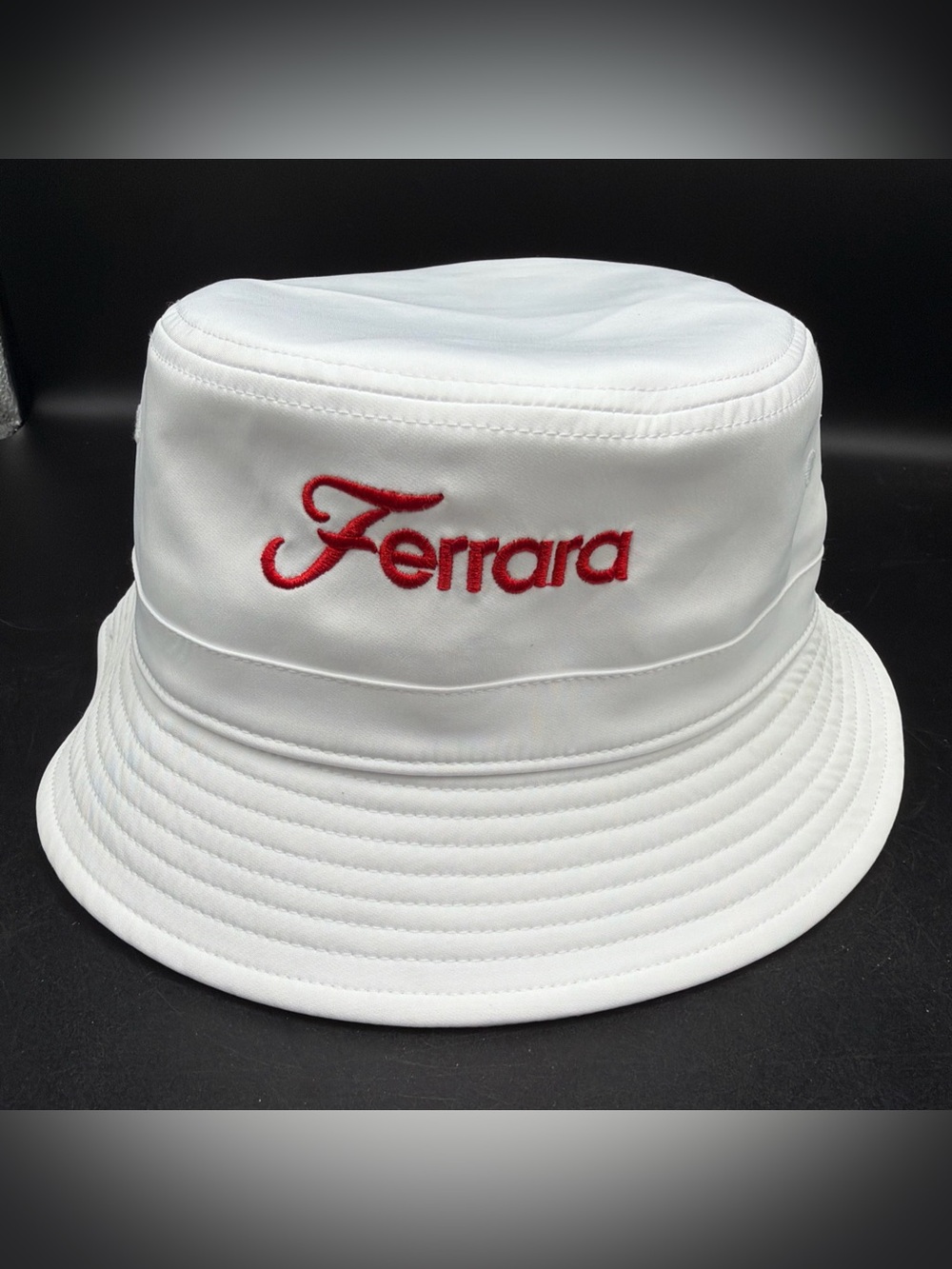 Port Authority Ferrara White Bucket Hat Size S/M